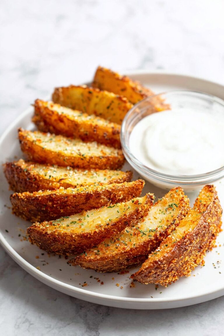 Garlic Parmesan Potato Wedges Recipe