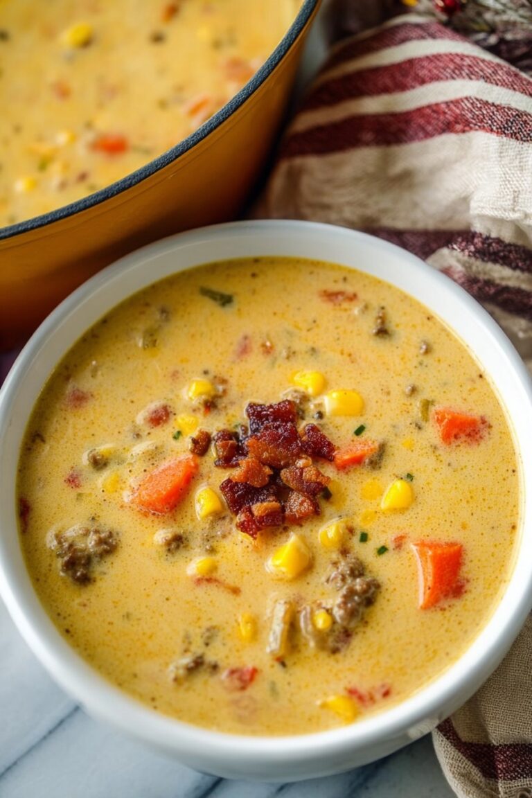 Hearty Cowboy Soup with Cheddar and Velveeta Recipe