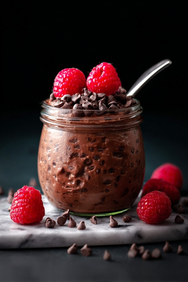 Dark Chocolate Raspberry Overnight Oats Recipe