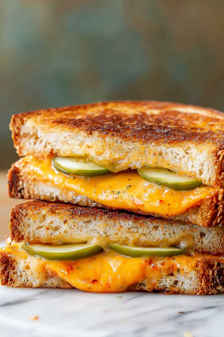 Pickle Cheese Grilled Cheese Sandwich Recipe