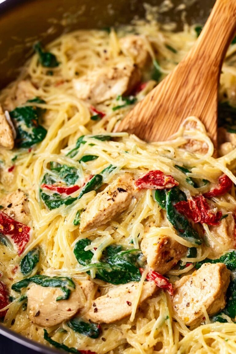 Tuscan Chicken with Spaghetti Squash Recipe