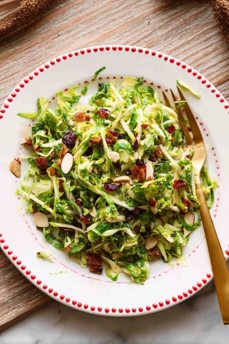 Kale and Brussels Sprouts Salad with Apple and Bacon Recipe