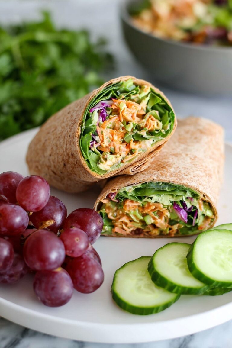 BBQ Chicken Wraps with Coleslaw Recipe