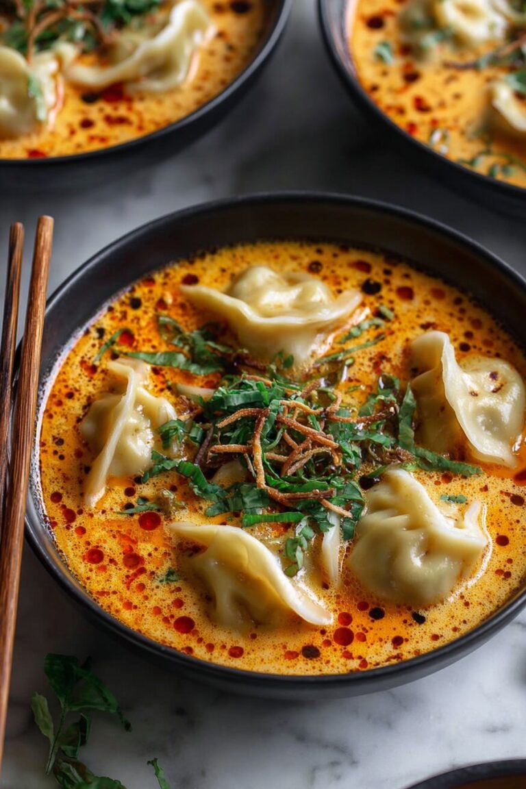 Coconut Curry Soup with Vegan Dumplings Recipe