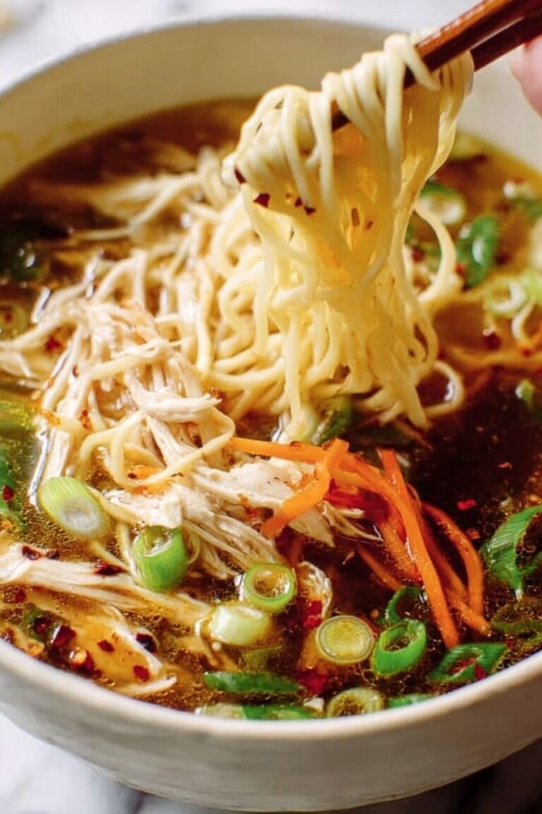 Aromatic Ginger Scallion Chicken Noodle Soup Recipe
