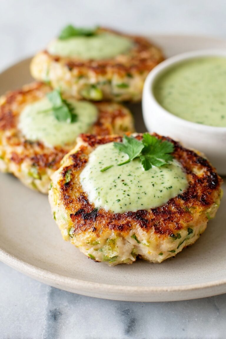 Chicken Zucchini Poppers with Cilantro Sauce Recipe