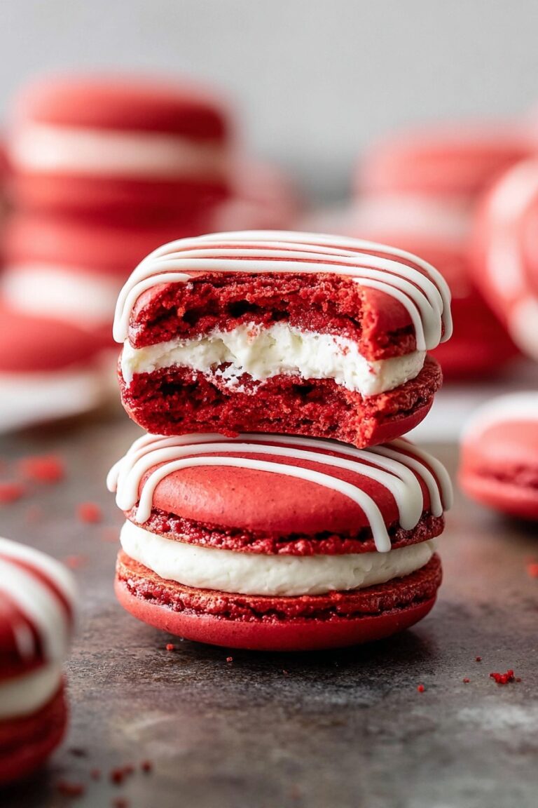 Red Velvet Macarons with Cream Cheese Filling Recipe