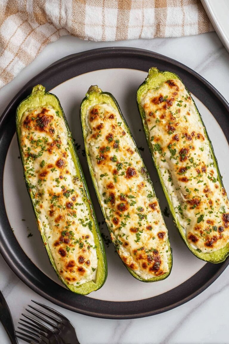 Feta Stuffed Zucchini Boats Recipe